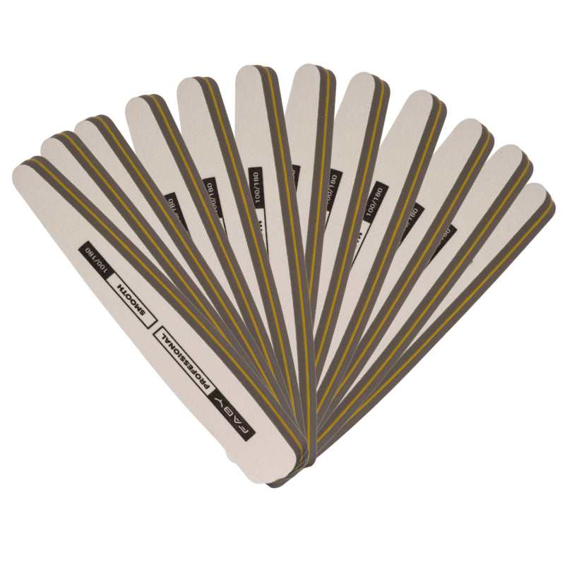 Faby Nail Buffer - Smooth 100/180 Grit - 12 Pack