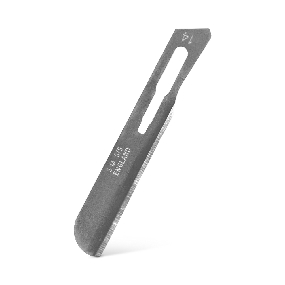 Dermaplaning Blades – #14 (Single Use - Carbon Steel)