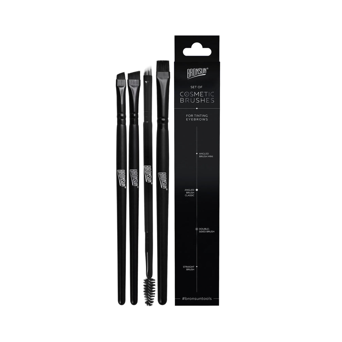 Bronsun Brow & Lash Brushes - Set of Four