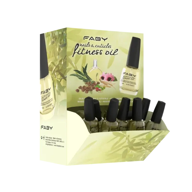 Faby Nails & Cuticles Fitness Oil Mini Display + Product (5ml x 40)