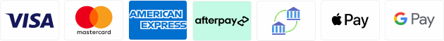 Visa | Mastercard | Amex | Afterpay | Cash | Bank Transfer | Apple Pay | Google Pay